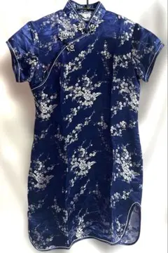 HUANGG チャイナドレス ネイビー XLサイズ