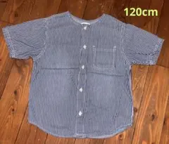 GU 半袖ノーカラーシャツ 120cm