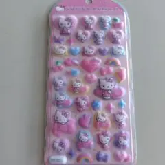 ① ハローキティ コットンパフィーシール ぷっくりシール シール キティ ギャル