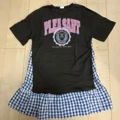 BREEZE チュニック サイズ140 黒と青のチェック