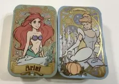 ディズニープリンセス　すらいどきゃん　ベル／シンデレラ　スライド缶　2点セット