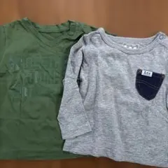 【セット】Lee グレー 長袖Tシャツ 80&コムサ80半袖Tシャツ