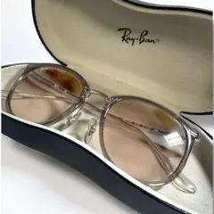 Ray-Ban RB7140 クリアグレー×ピンクベージュ サングラス