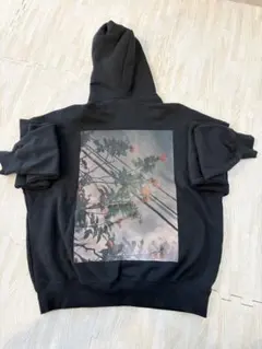 ESSENTIALS ブラック パーカー　花柄　XS