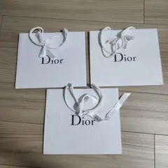 【美品】Dior ショップ袋 3枚セット ホワイト