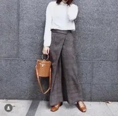 MURUA ムルーア　フロントクロスワイドパンツ