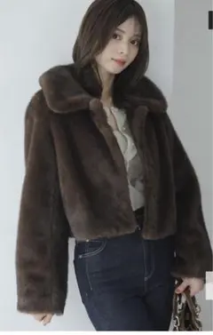 新品未使用　snidel ステンカラーショートファーコートジャケット