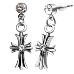 ピアス メンズ レディース 人気 ブランド クロスピアス CZダイヤ シンプル