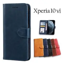 SONY Xperia 10Ⅵ ケース 手帳型 シンプルデザイン NY