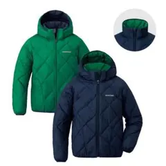 モンベル リバーシブル ダウンパーカ キッズ カラーネイビー サイズ160