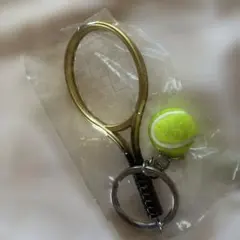 テニスラケット＆ボール キーホルダー