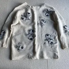 Snidel アイボリー 花柄刺繍 セーター　難あり