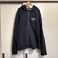 STÜSSY ダークネイビー ジップアップパーカー Lsize HR042