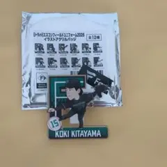 日本ハムファイターズ 北山投手 イラストアクリルバッジ
