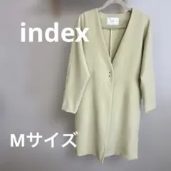 index インデックス ノーカラージャケット M イエロー ロング