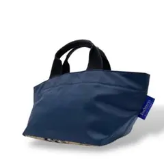 【美品】バーバリー ブルーレーベル ハンドバッグ ノバチェック ナイロン 舟形