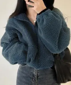 ボアブルゾン ボアジャケット ショートブルゾン ショートジャケット レディース