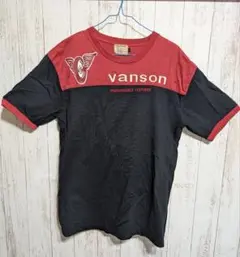 VANSON バンソン 半袖Tシャツ Lサイズ ブラック×レッド 【中古品】のサムネイル