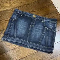 ZARA ダークブルー デニムタイトスカート