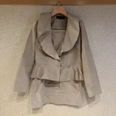 Eimee Law エイミーロウ バックフリルアシンメトリージャケットリネン