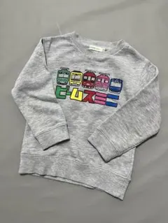 ビームスミニ 電車 プリントトレーナー 100
