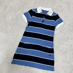 ♦︎極美品♦︎バーバリーブルーレーベル♦︎ストライプ ポロシャツ ワンピース 半袖