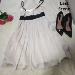 【オシャレ☆Last Scene】光沢有り　ベージュ　黒　ワンピース