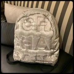 CHANEL ドゥドーヌ ココネージュ バックパック シルバー ロゴ リュック