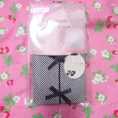 【新品】ネット柄フロントリボン付きタイツ黒m♡petit by misakoのサムネイル