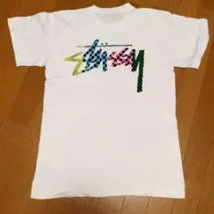 STUSSYクレイジーパターンストックロゴT　　X-LARGE APE