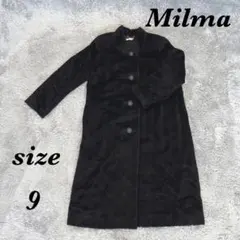 Milma ミルマ 9 ロングコート 冬服 カジュアル ブラック 裏地付