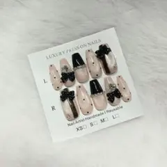 現品 ネイルチップ 韓国 量産型 ワンホン フレンチガーリー マグネット ドット