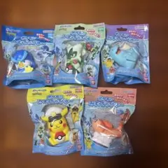 ポケモン みずでっぴゅ〜 全5種 セット ソフビ 水鉄砲のサムネイル