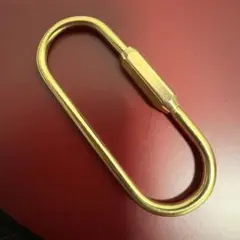 真鍮 キーホルダー キーリング ネジカラビナ ロックリング ソリッド