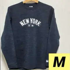 【新品】MLB　ニューヨークヤンキース　ロンT　Mサイズ　ネイビー　NYのサムネイル