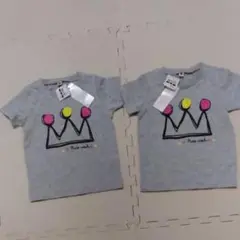 新品■王冠Tシャツ2枚セット90cm