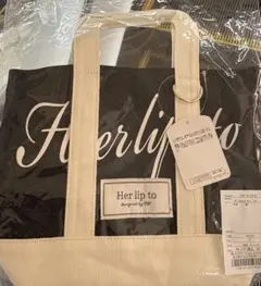 Herlipto HLT Canvas Mini Tote White ハリプ - メルカリ