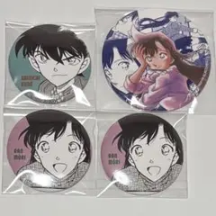 名探偵コナン 公式アプリ復刻デザイン缶バッジ毛利蘭 工藤新一 新蘭