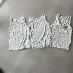 110サイズ 白色タンクトップ 3枚セット