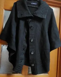 la.f... ラエフ ポンチョコート　黒