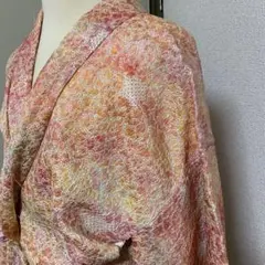 ★着物　羽織り　総絞り　しつけ糸付き　紐なし　裄64cm★