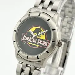 【稼働/良品】ジュラシックパーク クオーツ ラウンド ブラック メンズ