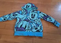 東京ディズニー キャラクター パーカー 裏リブ素材 ブルー 110