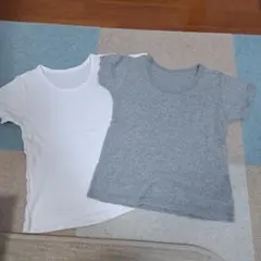 半袖アンダーシャツ2枚セット（ホワイト・グレー）