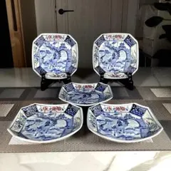九谷焼 九谷嘯谷 青手窓絵 双鶴文 中皿 4枚 九谷焼 九谷嘯谷 青手窓絵 双鶴文 中皿 4枚 - メルカリ
