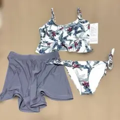 ROXY ビキニ セットアップ 3点セット ボタニカル柄 Mサイズ