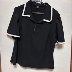 SHEIN CURVE ポロシャツ ブラック 4XL