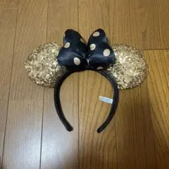ディズニー ミニー カチューシャ ゴールド スパンコール