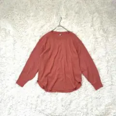 UNIQLO ユニクロワッフル長袖 トップスカットソー M ピンク