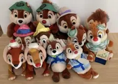 【全体的に状態が悪い】チップとデール ぬいぐるみ 12体セット　まとめ売り